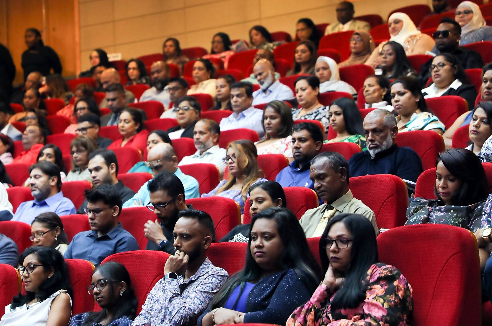 Parents and guests attending the ceremony